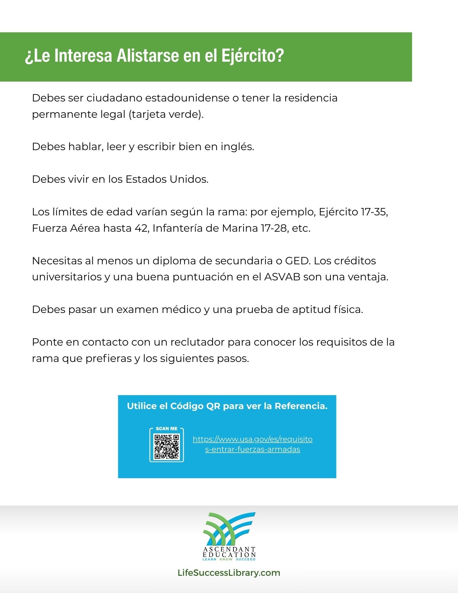 ¿Le interesa alistarse en el ejército? - Life Success Library